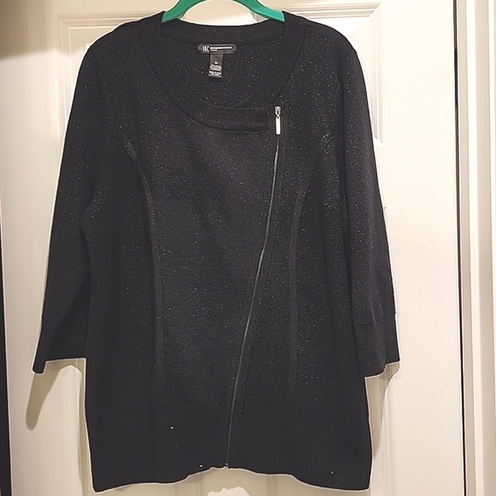INC black moto style sweater - Picture 1 of 5